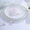 6 pcs 13" Round Charger Plates Starburst Trim Wedding Party Table Decorations